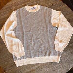 Mens Florence Tricot Sweater‎ Knit Italy Crew Neck Pattern Long Sleeve Medium